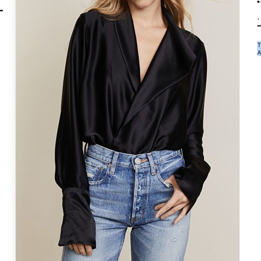 ALIX - READE BODYSUIT - BLACK SATIN